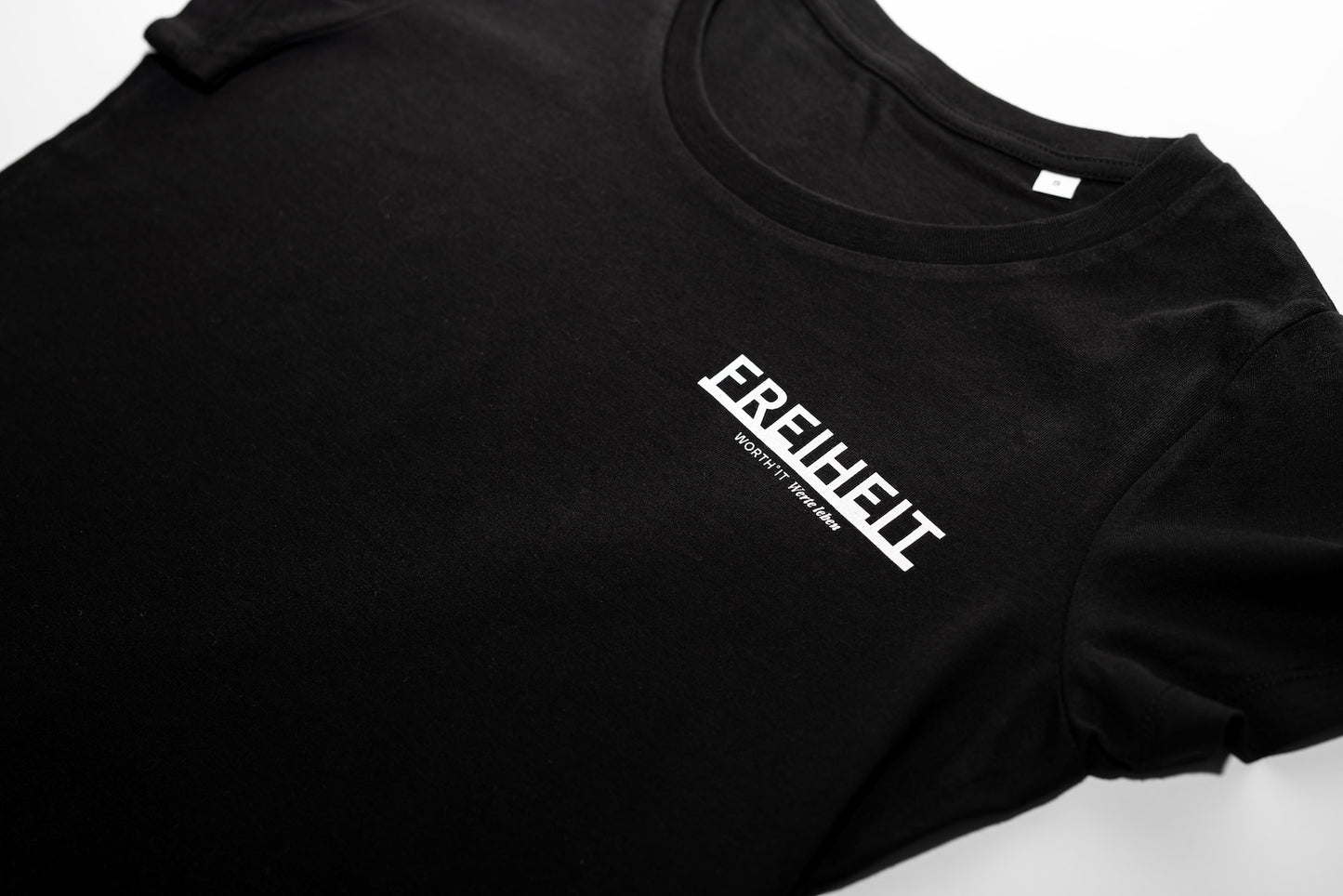 Werte°Shirt Freiheit Ladies-Cut Black